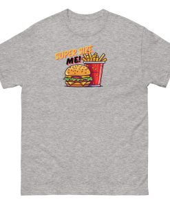 Super Size Me – Burger and Chips T-shirt Design