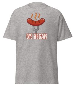 Fun BBQ T-shirt For Him – 0% Vegan – Sausage T-shirt