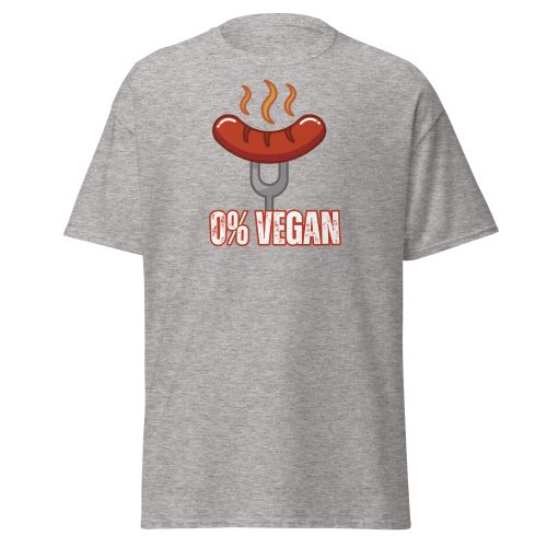 Fun BBQ T-shirt For Him – 0% Vegan – Sausage T-shirt