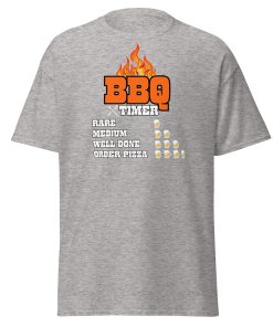 Mens Barbeque T-shirt – Funny BBQ Timer Beer T-shirt