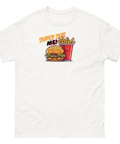 Super Size Me – Burger and Chips T-shirt Design