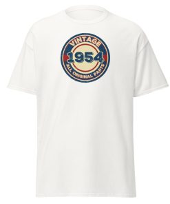 Vintage 1954 All Original Parts T-shirt 1954 Birthday Gift