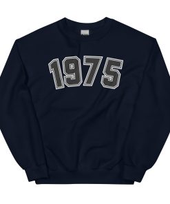 1975 Birthday Year Number College Style Sweatshirt for Men