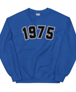 1975 Birthday Year Number College Style Sweatshirt for Men