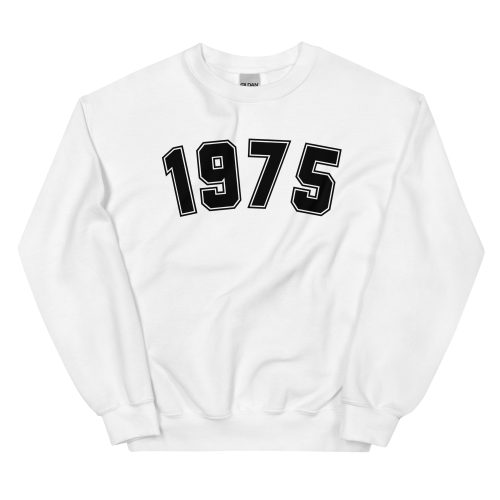 1975 Birthday Year Number College Style Sweatshirt for Men