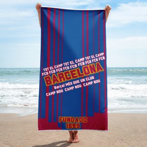 FC Barcelona Beach Towels For Men