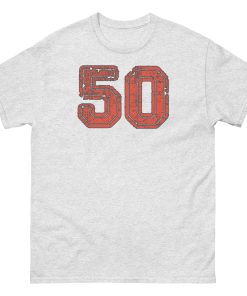 50 T-shirt 50th Birthday T-shirt College Style Worn Look