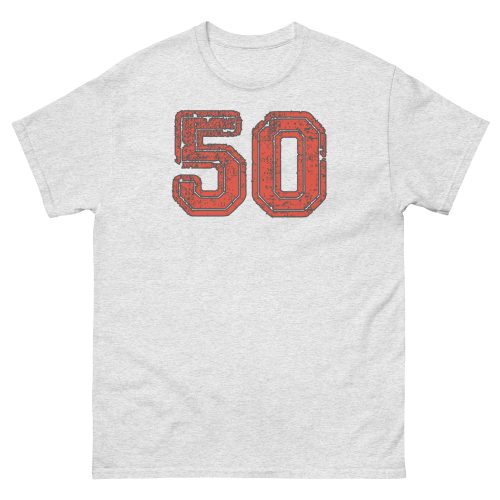 50 T-shirt 50th Birthday T-shirt College Style Worn Look