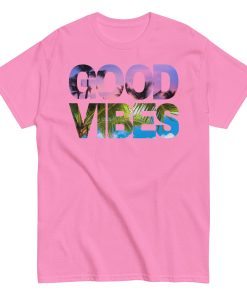 Good Vibes T-shirt Summer Sunset Palm Tree Cool T-shirt