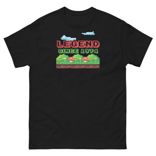 Retro Video Gaming 1974 Birthday T-shirt Legend Since 1974