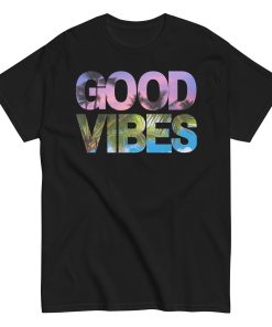 Good Vibes T-shirt Summer Sunset Palm Tree Cool T-shirt