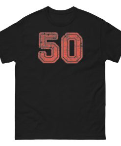 50 T-shirt 50th Birthday T-shirt College Style Worn Look