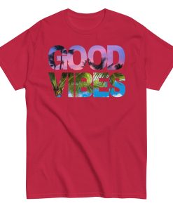 Good Vibes T-shirt Summer Sunset Palm Tree Cool T-shirt