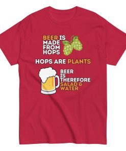 Funny Beer T-shirt Beer is Salad & Water T-shirt
