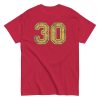 30 T-shirt 30th Birthday Gift T-shirt With College Style Lettering