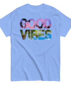 Good Vibes T-shirt Summer Sunset Palm Tree Cool T-shirt