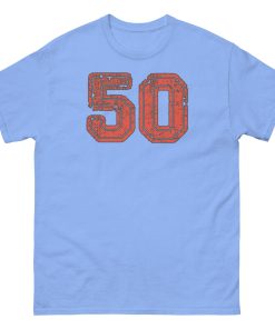 50 T-shirt 50th Birthday T-shirt College Style Worn Look