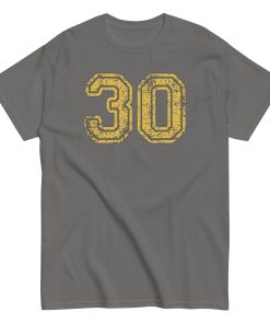 30 T-shirt 30th Birthday Gift T-shirt With College Style Lettering