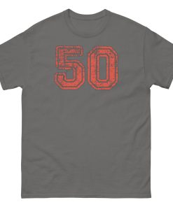 50 T-shirt 50th Birthday T-shirt College Style Worn Look