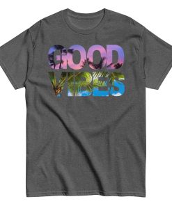 Good Vibes T-shirt Summer Sunset Palm Tree Cool T-shirt