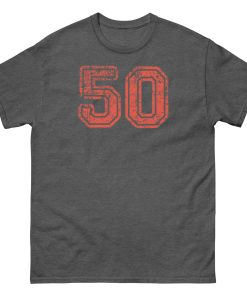 50 T-shirt 50th Birthday T-shirt College Style Worn Look