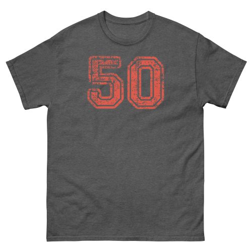 50 T-shirt 50th Birthday T-shirt College Style Worn Look
