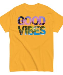 Good Vibes T-shirt Summer Sunset Palm Tree Cool T-shirt