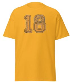18th Birthday T-shirt Yellow Gold