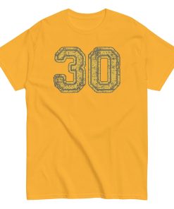 30 T-shirt 30th Birthday Gift T-shirt With College Style Lettering