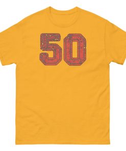 50 T-shirt 50th Birthday T-shirt College Style Worn Look