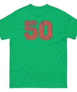 50 T-shirt 50th Birthday T-shirt College Style Worn Look