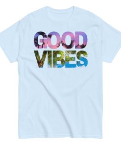 Good Vibes T-shirt Summer Sunset Palm Tree Cool T-shirt