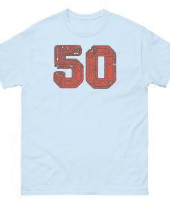 50 T-shirt 50th Birthday T-shirt College Style Worn Look