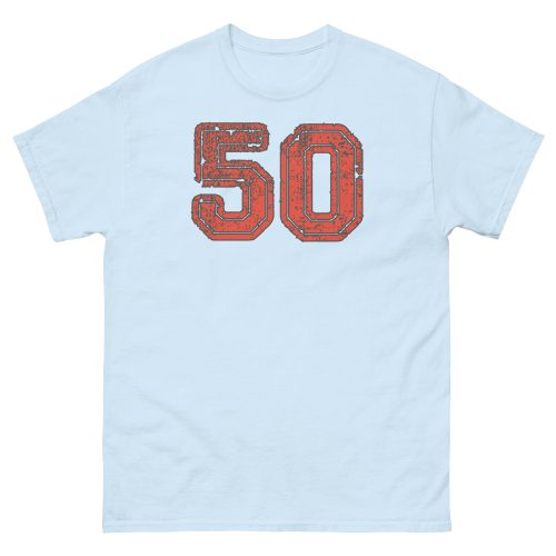 50 T-shirt 50th Birthday T-shirt College Style Worn Look