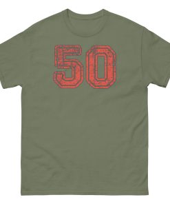 50 T-shirt 50th Birthday T-shirt College Style Worn Look