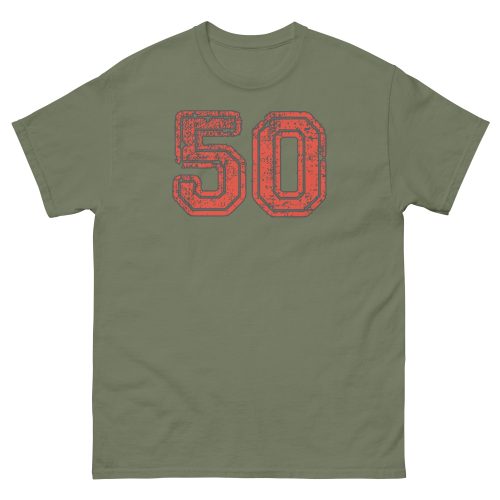 50 T-shirt 50th Birthday T-shirt College Style Worn Look