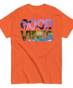 Good Vibes T-shirt Summer Sunset Palm Tree Cool T-shirt