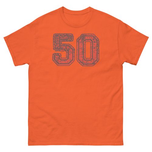 50 T-shirt 50th Birthday T-shirt College Style Worn Look