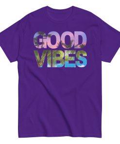 Good Vibes T-shirt Summer Sunset Palm Tree Cool T-shirt