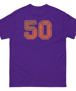 50 T-shirt 50th Birthday T-shirt College Style Worn Look