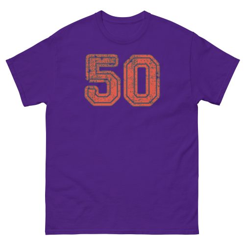 50 T-shirt 50th Birthday T-shirt College Style Worn Look