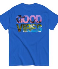 Good Vibes T-shirt Summer Sunset Palm Tree Cool T-shirt