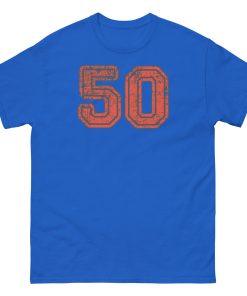 50 T-shirt 50th Birthday T-shirt College Style Worn Look
