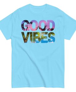 Good Vibes T-shirt Summer Sunset Palm Tree Cool T-shirt