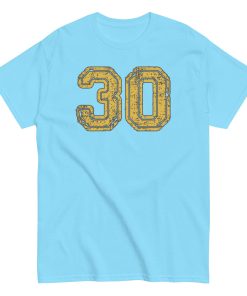 30 T-shirt 30th Birthday Gift T-shirt With College Style Lettering