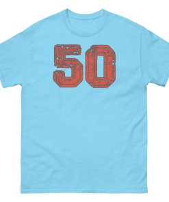 50 T-shirt 50th Birthday T-shirt College Style Worn Look