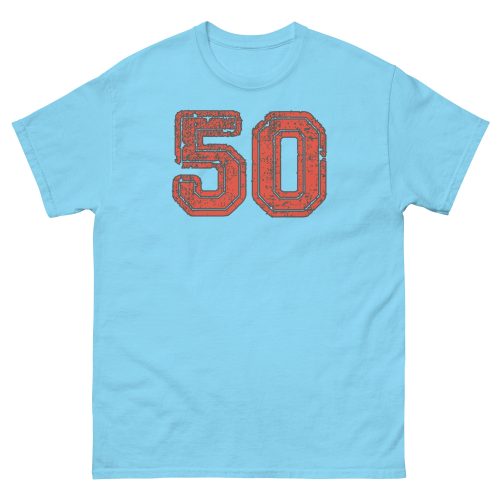 50 T-shirt 50th Birthday T-shirt College Style Worn Look