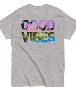 Good Vibes T-shirt Summer Sunset Palm Tree Cool T-shirt