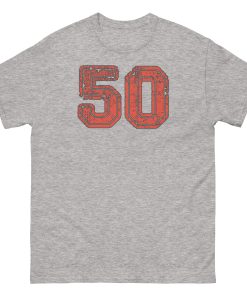 50 T-shirt 50th Birthday T-shirt College Style Worn Look