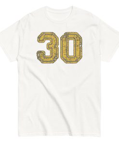 30 T-shirt 30th Birthday Gift T-shirt With College Style Lettering
